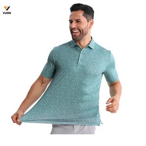 Maillot à séchage rapide respirant personnalisé pour hommes pour les golfeurs décontractés Qualité assurée-Impression complète pour polo motif à carreaux - Product Image 4