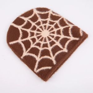 Bonnet tricoté en acrylique avec logo personnalisé unisexe Vente en gros Casquette d'hiver à impression intégrale à revers réglables pour une utilisation quotidienne et à vélo - Product Image 2