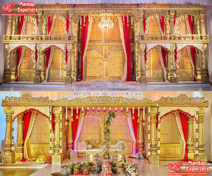 Impresionante Decoración de Escenario para Ceremonia de Anillos de Boda, Escenario de Compromiso para Bodas del Sur de la India, Escenario para Ceremonia de Boda en Sri Lanka, Texas - Product Image 6