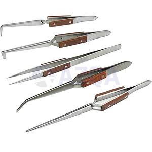 Juego de Pinzas de Precisión con Mango de Madera y Bloqueo Cruzado, Resistentes al Calor, para Joyería, Soldadura, Manualidades, Kit de Herramientas Duradero - Product Image 1