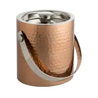Nouvelle conception de seau à glace en acier inoxydable à double paroi avec pelle, pour les fêtes, taille et couleur personnalisables, utilisation en plein air pour les pique-niques