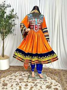Robe afghane Kuchi faite à la main, ethnique, tribale, traditionnelle, brodée, pour femmes, robe afghane longue, taille unique, multicolores, service OEM - Product Image 6