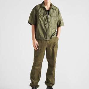 Respirant coupe ajustée été vêtements de gym zip up t-shirt pour hommes à manches courtes vêtements de sport décontracté sportif mode entraînement entraînement - Product Image 1