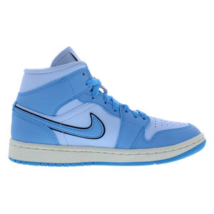 Zapatos Nike Air Jordan 1 Mid SE para mujer Color: Azul hielo/Azul claro/azul oscuro/Negro 100% auténticos - Product Image 1