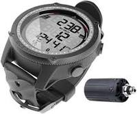 Ordinateur de plongée de style montre Descent Mk3i, 51 mm, titane DLC gris carbone / bracelet en silicone noir, montre connectée