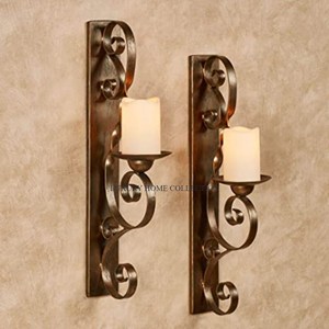 Scones de Pared Hechos a Mano de Diseño Simple, Lámparas de Pared de Sombra de Cobre de Forma Redonda de Metal de Aspecto Atractivo para Portavelas - Product Image 2