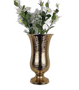 High Quality Centerpiece Metal Aluminum Flower Vase <b>Copper</b> Antique Color Home Decoration <b>Table</b> Top Flower Vase - Product Image 1