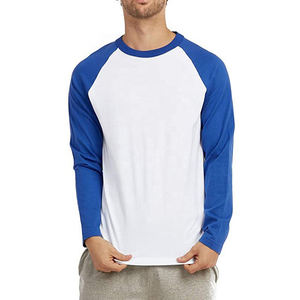 Haut ODM coton blanc col rond plaine Offre Spéciale meilleure qualité nouveau Style à manches longues hommes t-shirt 100 Polyester vêtements hommes - Product Image 1