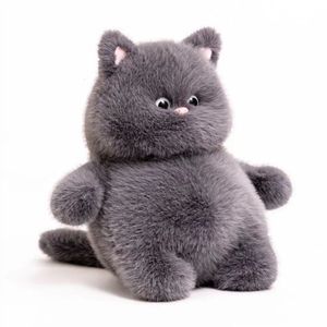 Carino grasso bianco e nero bambola gatto peluche animale cattivo per ragazzi e ragazze - Product Image 4
