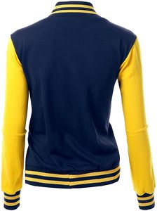 Wholesale Women Fashion Casual Baseball <b>Jacket</b> Custom Letterman <b>Jacket</b> Cotton Polyester Unisex Varsity <b>Jacket</b> - Product Image 2