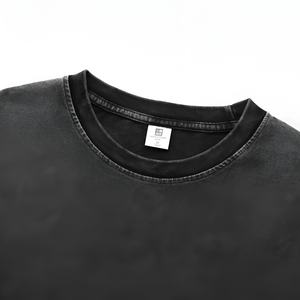 Camiseta Extra Grande de Estilo Vintage Lavada para Hombre y Mujer, Algodón Grueso, Estilo Urbano, Camiseta Lisa Minimalista, Ropa Casual Diaria - Product Image 4