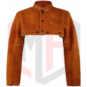 Gants de sécurité en cuir de vachette fendu 7 oz 14 pouces, résistants à la chaleur supérieure, antistatiques et antidérapants, pour la soudure - Product Image 4