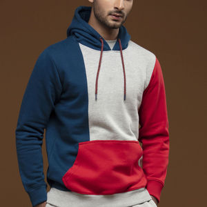 Sweat à capuche en molleton teint uni pour hommes, manches longues, tissu en coton épais, service OEM disponible, idéal pour une utilisation par temps froid. - Product Image 3