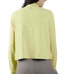 Sudadera con capucha recortada para mujer, jersey de manga larga, respetuoso con el medio ambiente, color personalizado, ajuste informal para gimnasio, entrenamiento, ropa de descanso, calle - Product Image 4