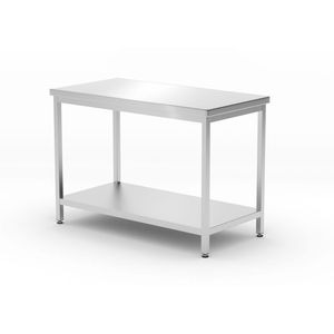 HENDI Profi Line 1200x600x(H)850mm Bolted Central Table with <b>Shelf</b> 600mm Depth Shelving <b>Units</b> - Product Image 1