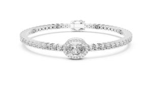 Bracelet tennis vintage en argent 925 certifié VDS IGI, diamants CVD cultivés en laboratoire couleur E 13G, luxe pour mariage/fiançailles/anniversaire - Product Image 4