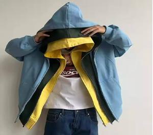 OEM personalizado Sudadera con capucha Unisex de gran tamaño de peso pesado francés Terry 3 Zip sudaderas con cremallera de tres capas Zip up Sudadera con capucha en blanco de los hombres - Product Image 2