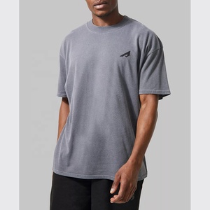 T-shirt d'été personnalisé à manches courtes oversize délavé à l'acide Impression numérique T-shirt lourd pour hommes - Product Image 4