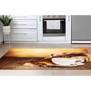Coffee Bean Kitchen <b>Rug</b>: Modern Anti-Slip Accent <b>Rug</b>,<b>Chenille</b> <b>Rug</b> - Product Image 2