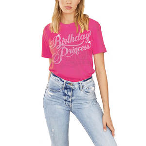 Camisetas de mujer con diamantes de imitación de alta calidad a precio razonable verano transpirable secado rápido ecológico - Product Image 3