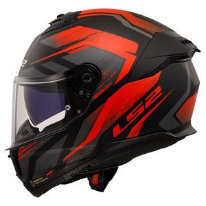 LS2 STREAM 2 FURY MAT SYAH-grã-NEON SARI KASK
