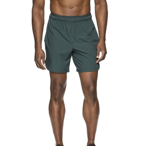 100% Polyester Quick Dry <b>Zipper</b> <b>Pocket</b> Breathable Gym Fitness Workout Athletic Double Layer Running Training <b>Shorts</b> For Men - Product Image 2