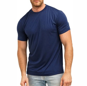 Camiseta de algodón 100% para hombre, camisetas merinas de manga corta, Camiseta deportiva ligera para senderismo, camiseta interior transpirable suave - Product Image 2