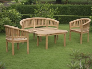 Collection San Francisco Banc de jardin moderne en teck entièrement assemblé en bois massif robuste pour les repas en plein air en Indonésie directe - Product Image 3