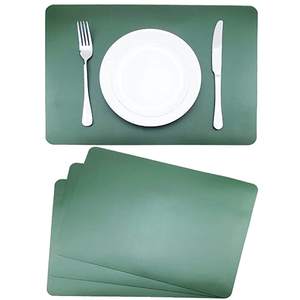 เสื่อและแผ่นรองจานบนโต๊ะรับประทานอาหารทำจากหนัง - Product Image 4