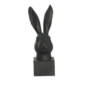 Ceci est le choix de l'acheteur Figurine de lapin de Pâques Décoration de Pâques décorative dans une belle couleur noire qui impressionne vos invités