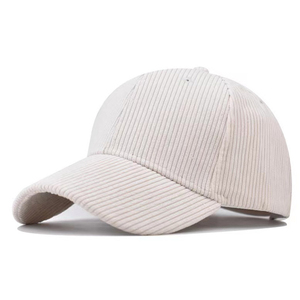 Gorra de camionero de pana personalizable 2025 gorra de béisbol ajustable con estilo a rayas y logotipo bordado para uso en exteriores - Product Image 3