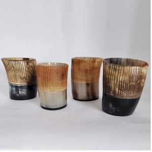 Personnalisé 10 oz buffle d'eau Viking corne à boire sculptée à la main Agate décorations en laiton moulé Animal Style vin tasse polie - Product Image 2