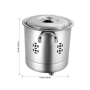 Grande poubelle de jardin galvanisée en acier inoxydable pour le nettoyage des déchets de jardin au prix de gros I - Product Image 3