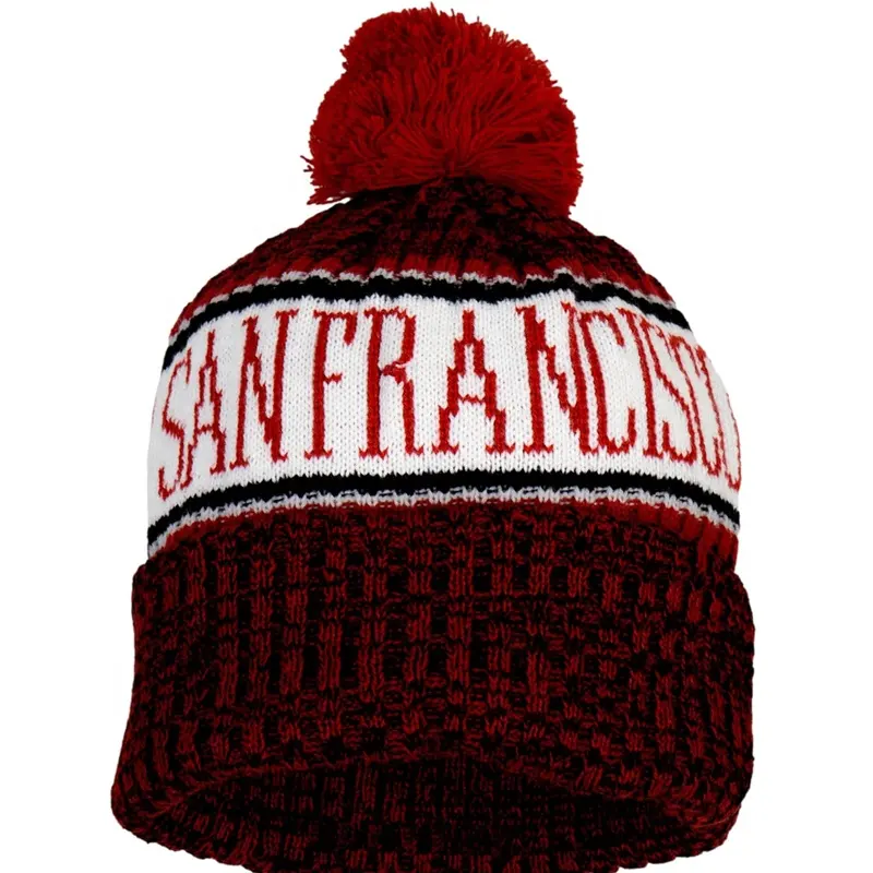 Top Headwear City Mutsen Voor Voetbalfans-Gebreide Winterschedelmuts Met Pom