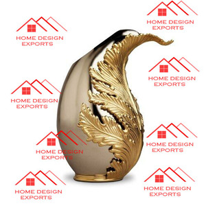 Jarrón con acabado dorado y negro, jarrón de metal superventas para el hogar, mesa de café, jarrón de Metal decorativo para decoración para sala de estar - Product Image 5