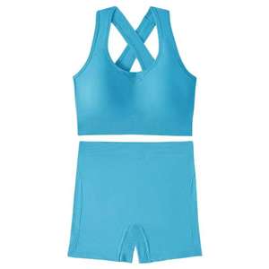 OEM personalizado acanalado yoga Set 2 OCS gimnasio ropa deportiva para las mujeres sin costuras yoga Set - Product Image 1