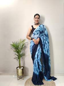 Trending Design Sybori Print With Satin <b>Belt</b> Readymade Saree for Wedding Party and Outdoor Wear From Indian Supplier - Product Image 5
