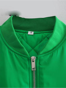 Blousons bombardiers personnalisables de haute qualité pour dames Usine directe Bas prix Meilleur prix Imprimé Peau de mouton Caractéristique durable - Product Image 2