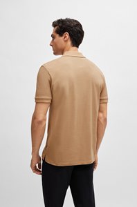 T-shirt polo à manches courtes coupe ajustée pour homme haut d'été respirant en coton avec motif doux et solide coupe confortable - Product Image 4