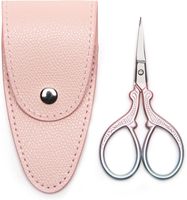 Ciseaux de beauté durables avec pointe pointue lame incurvée en acier inoxydable cuticule visage toilettage pédicure application des ongles