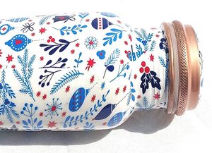 Wholesale Copper <b>Water</b> <b>Bottle</b> with Printed Hammered Design Ayurveda Benefits Plastic Drinkware for Gym Use for Boiling <b>Water</b> - Product Image 3