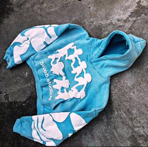 500gsm Ropa de calle de lujo Sudadera con capucha lavada con ácido Sin cuerdas Terry Graphic PUFF Print Sun Faded Hoodies para hombres - Product Image 5