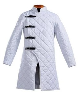 High Quality Medieval Gambeson <b>Coat</b> Thick <b>Padded</b> Cotton Armor Reenactment Jacket <b>Long</b> Length Winter Wear XL Wholesale Prices - Product Image 1