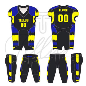 Uniforme de Fútbol Americano de Alta Calidad de 16 Paneles con Mangas Cortas, Diseño Impreso, Logotipo Personalizado, Material 100% Poliéster - Product Image 5