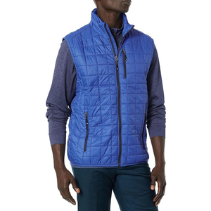 Factory Wholesale Men's High Quality Winter Jacket Long Padding <b>Vest</b> with Windproof Quilted Padded Sleeves Packable Outerwear - Product Image 3