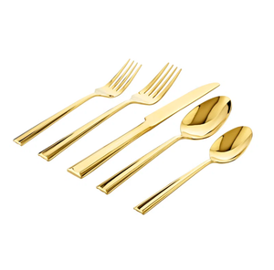 Ensemble de couverts or ensemble de couverts couteau à dîner en acier inoxydable cuillère fourchette maison cuisine restaurant vaisselle mariage événement décor 2024 - Product Image 1