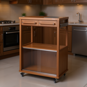 Carrito de Almacenamiento BENCHEF Foppapedretti para Alimentos, en Madera de Nogal - Product Image 3