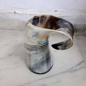 Tanishka Exports Tasse en corne de 6 pouces de style médiéval, finition naturelle brillante, haute qualité, meilleur cadeau pour les boissons chaudes/froides, moderne - Product Image 4