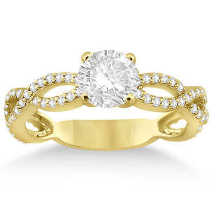 Bague de fiançailles en or jaune 18 carats avec diamant de 0,65 carat, bijoux de mariage élégants - Product Image 2