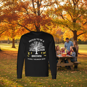 Camiseta de Manga Larga para Reunión Familiar, Personalizable con Árbol Genealógico, para Salidas en Grupo - Product Image 1